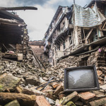 Rubble,Of,Collapsed,Building,Post,Earthquake,Of,Nepal,,2015