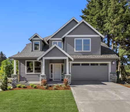 A single-family home covered by home insurance.