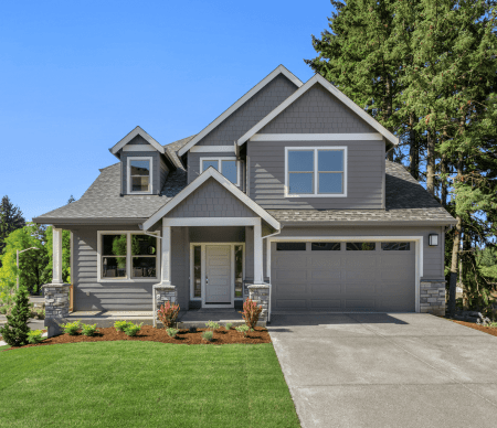 A single-family home covered by home insurance.