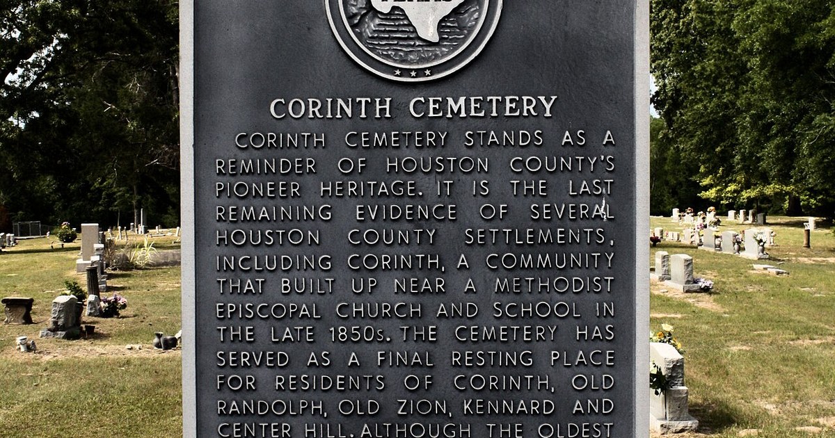 Corinth Cemetery marker Corinth Cemetery