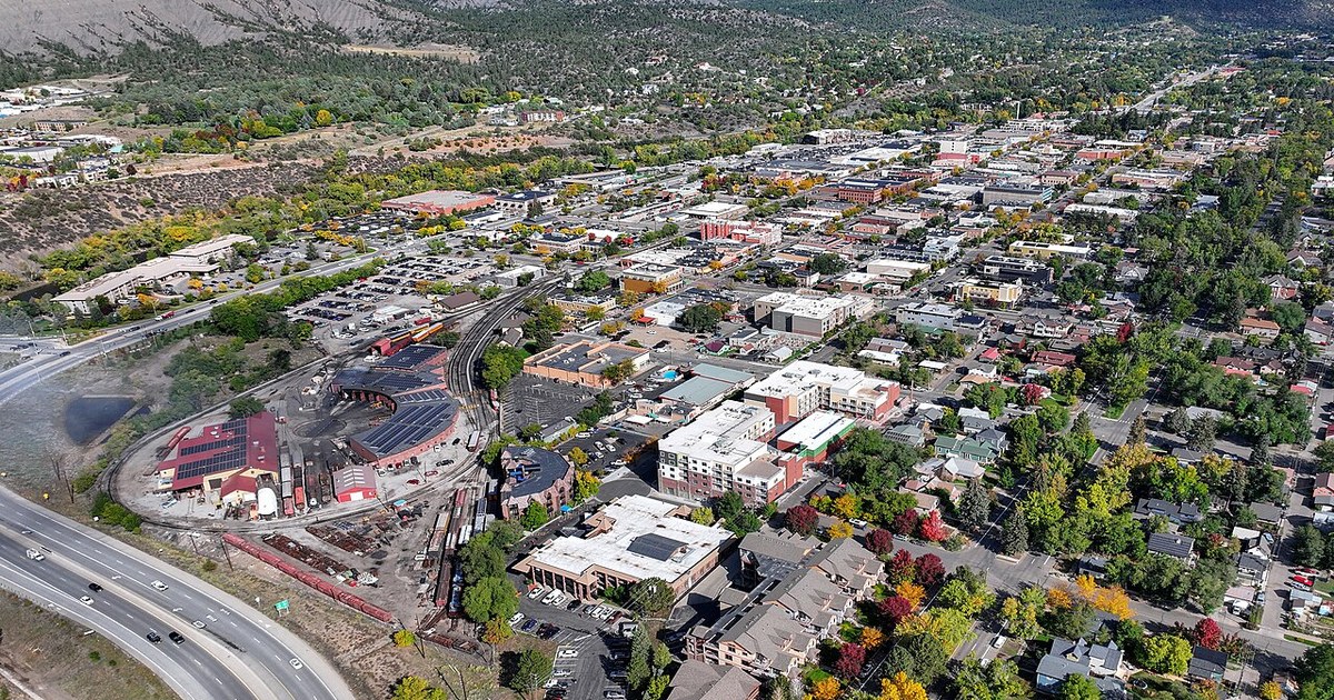Aerial view of Durango, Colorado Durango, Colorado
