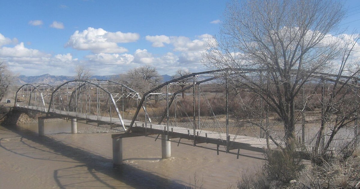 Historic Bridge over the Colorado River, Fruita, Colorado. Dinosaur Hill Fruita CO