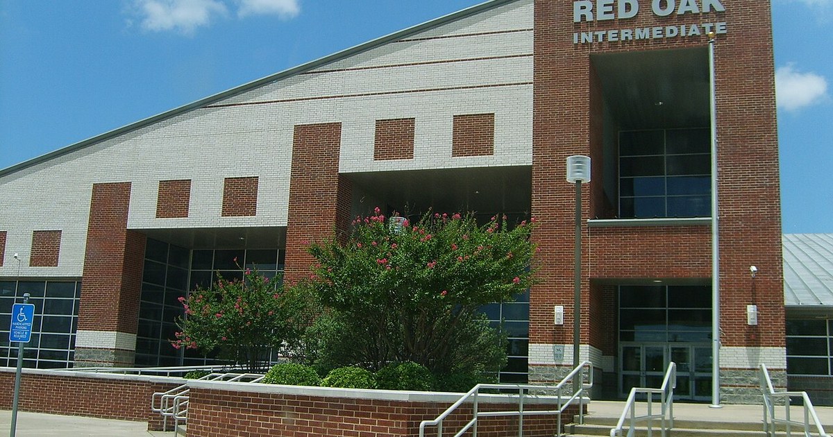 Image of Red Oak Intermediate school located in Red Oak, Texas and taken in 2010. Red Oak Intermediate School