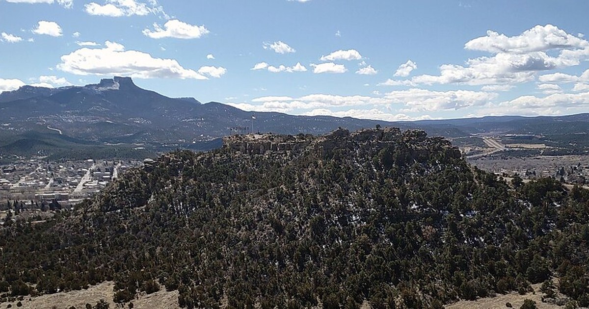 Fishers Peak and Simpson's Rest from the Wormhole Trail Loop in Trinidad Colorado Trinidad Colorado