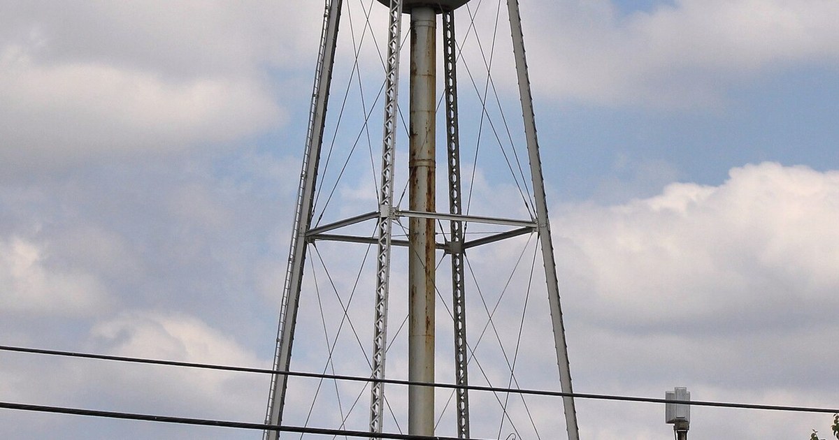 Old water tower in Wilmer, Texas , United States. Wilmer Texas Water Tower 2018