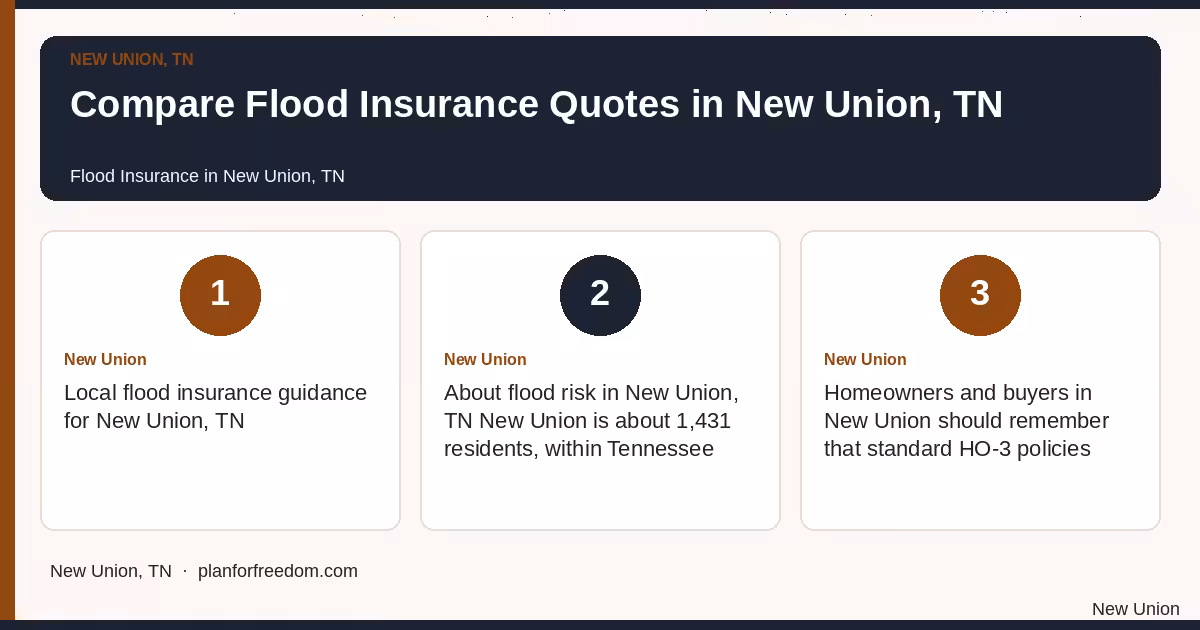 Compare Flood Insurance Quotes in New Union, TN