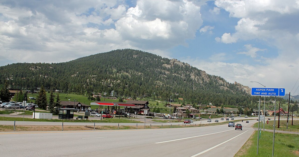 Highway 285 and Aspen Park, Colorado. Aspen Park, Colorado