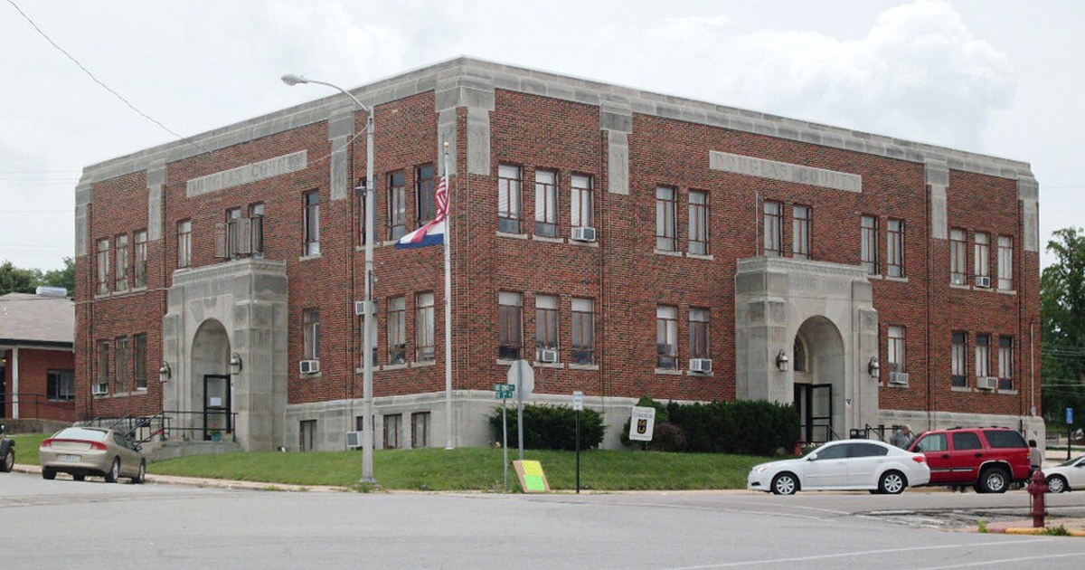 Douglas County court house on the southeast corner of the Ava square Douglas County Court House - Ava, MO