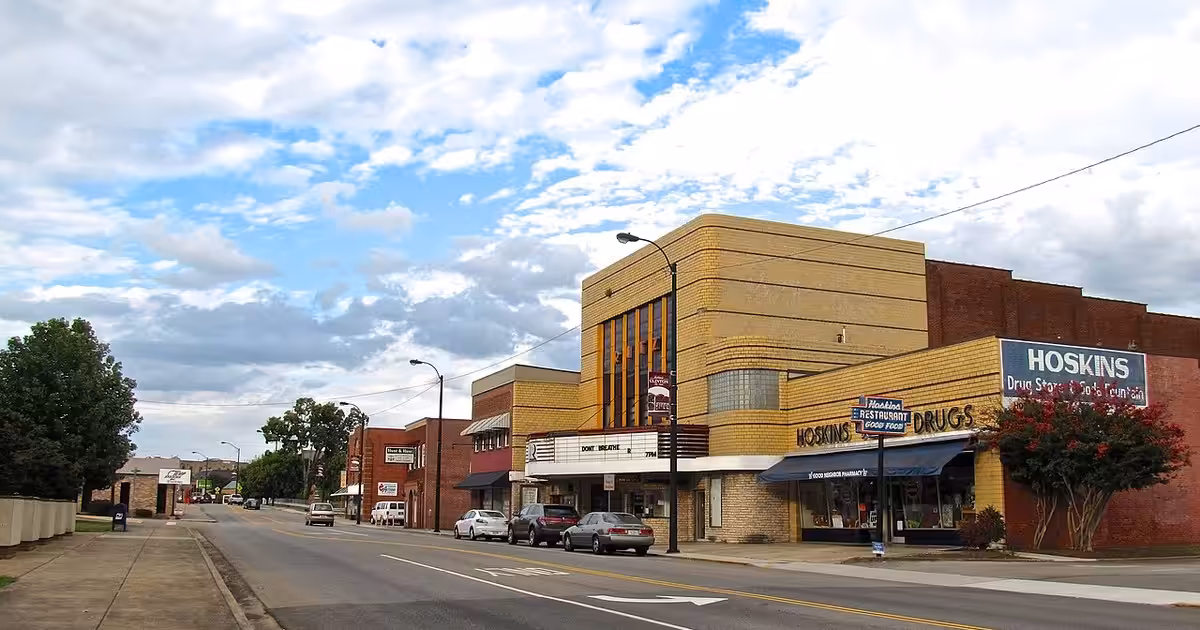 The Ritz Theater and other buildings along Main Street in Clinton, Tennessee, United States. Clinton-Main-Street-tn1
