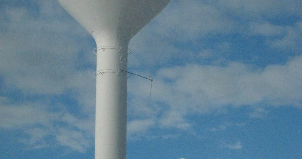 Inverness Business Park water tower off of I-25 south of Denver, Colorado. Inverness Business Park water tower