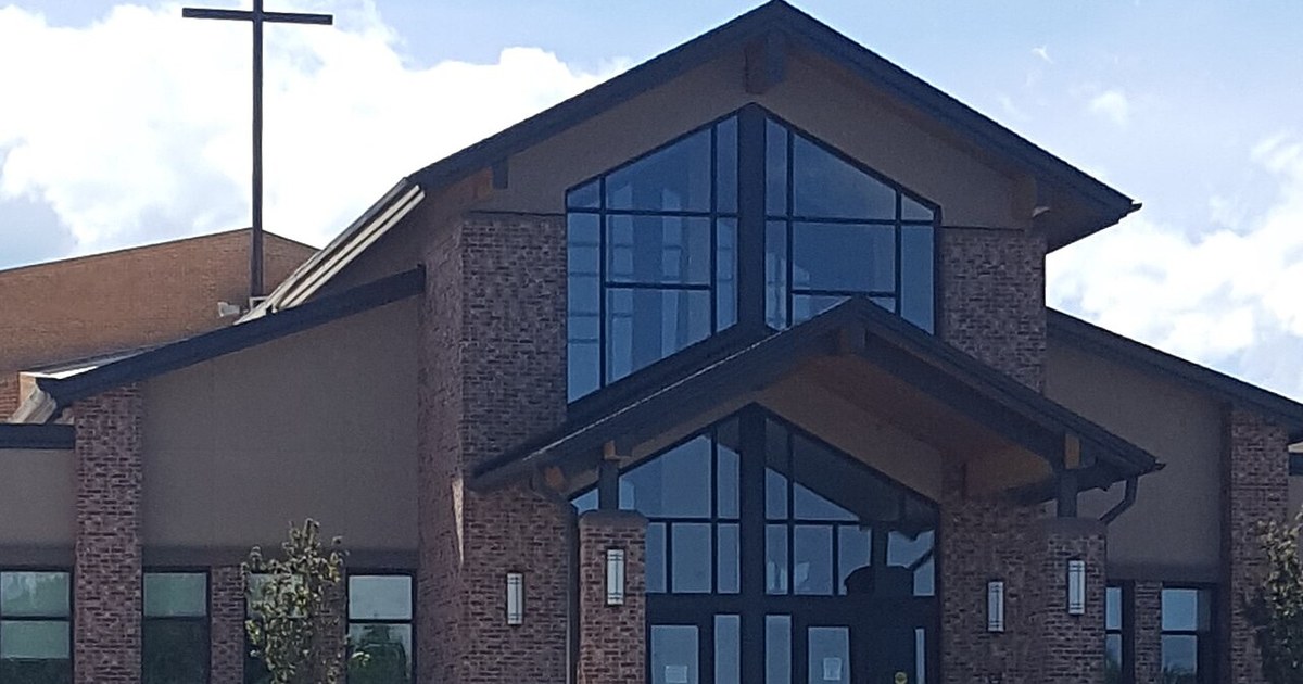 Entrance to Saint Jude Catholic Church in Lakewood Colorado Entrance to Saint Jude Catholic Church in Lakewood Colorado