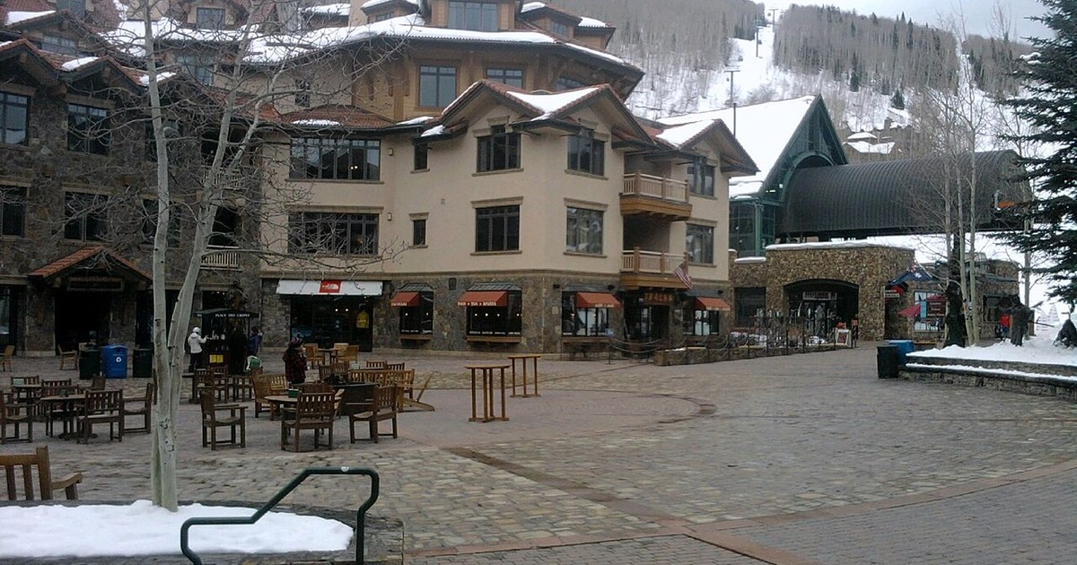 Main plaza of Mountain Village, Colorado PlazaMountainVillage