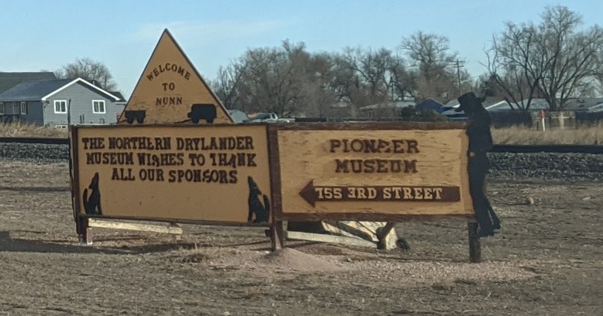 Welcome sign in Nunn, Colorado Nunn sign