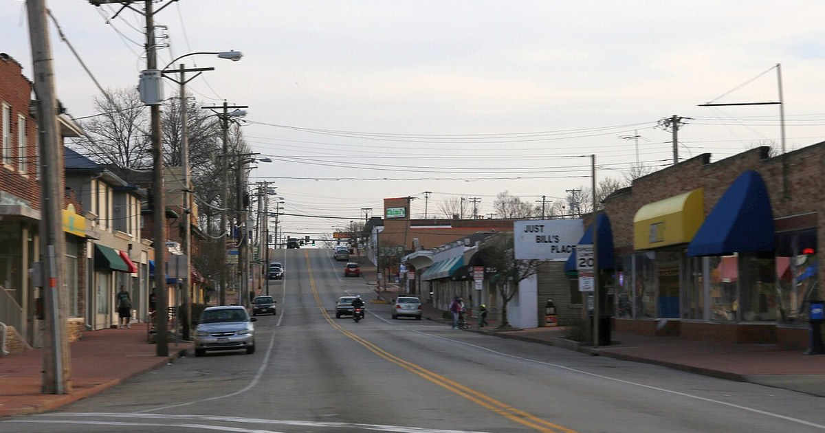 Downtown Overland, Missouri, United States. Downtown Overland, Missouri