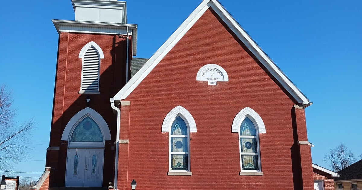 First Christian Church is on East Olive Street in Palmyra, Missouri in Marion County. First Christian Church Palmyra