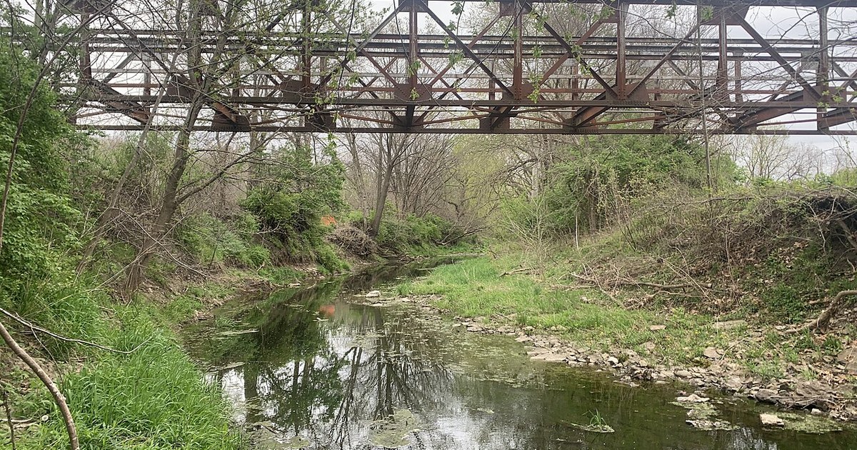 Horse Fork at old bridge in Grafton Memorial Park in Plattsburg, Missouri HorseFork