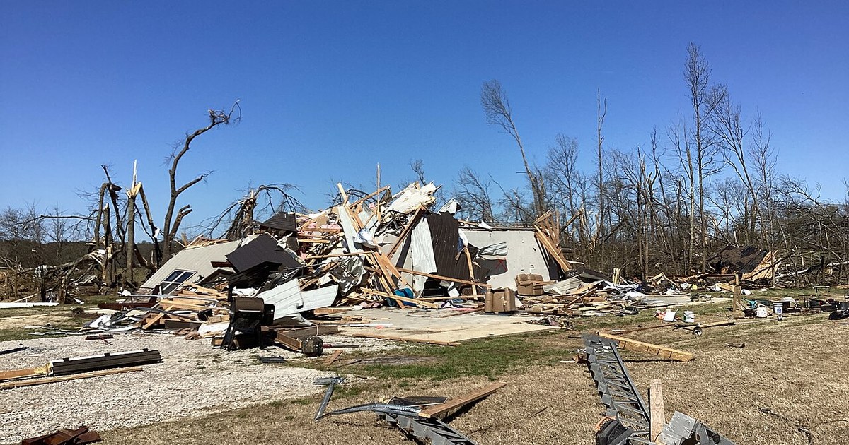 EF3 damage north of Brighton, Tennessee. Brighton, Tennessee EF3 damage 2023 (2)
