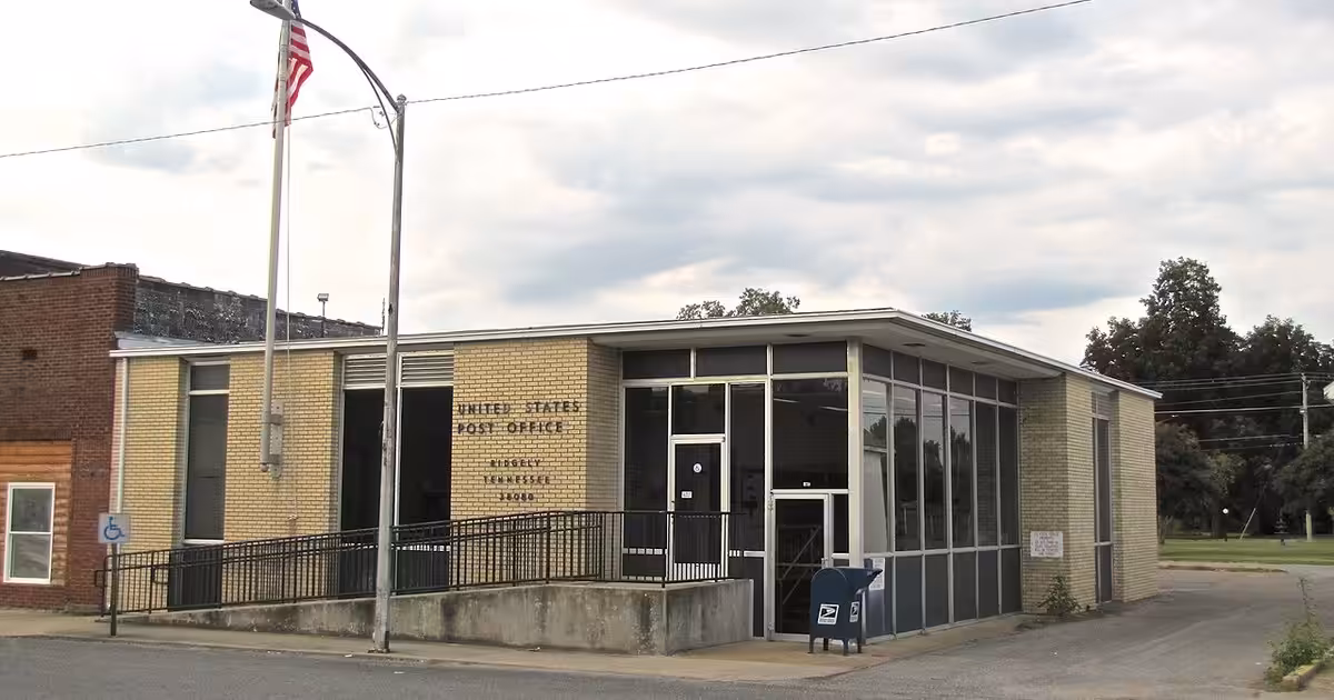 Post office in Ridgely, Tennessee, United States. Ridgely-post-office-tn