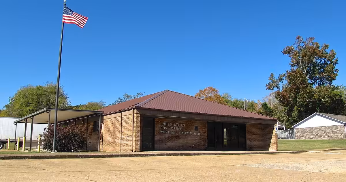 Post office in Waynesboro, Tennessee, United States. Waynesboro-post-office-tn1