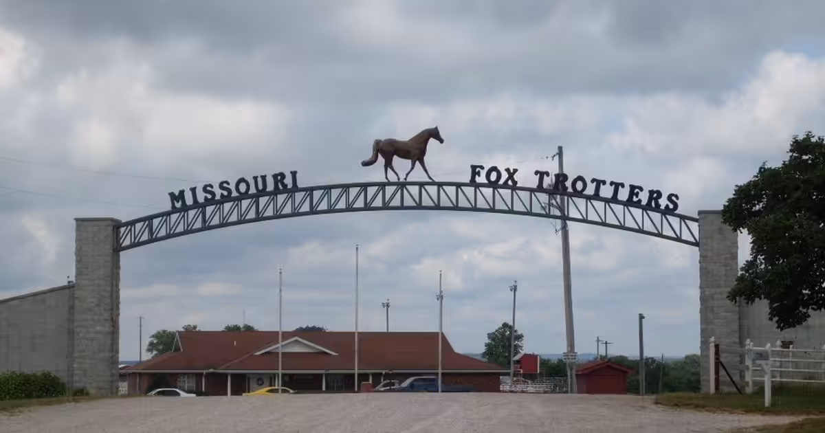 Entrance to the Missouri Fox Trotter showground north of Ava, Missouri Ava Fox Trot